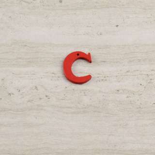 Пришивний декор літера C червона, 25мм оптом