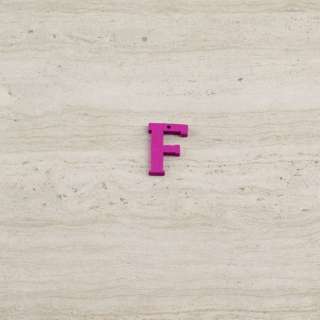 Пришивний декор літера F фіолетова, 25мм оптом
