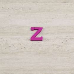 Пришивной декор буква Z фиолетовая, 25мм
