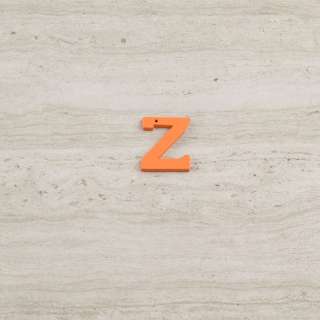 Пришивной декор буква Z оранжевая, 25мм оптом