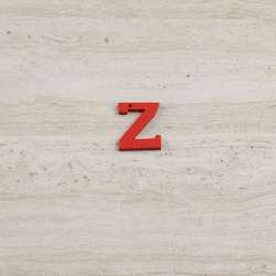 Пришивной декор буква Z красная, 25мм