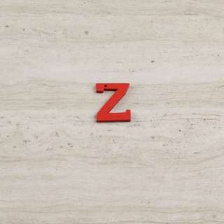 Пришивной декор буква Z красная, 25мм оптом