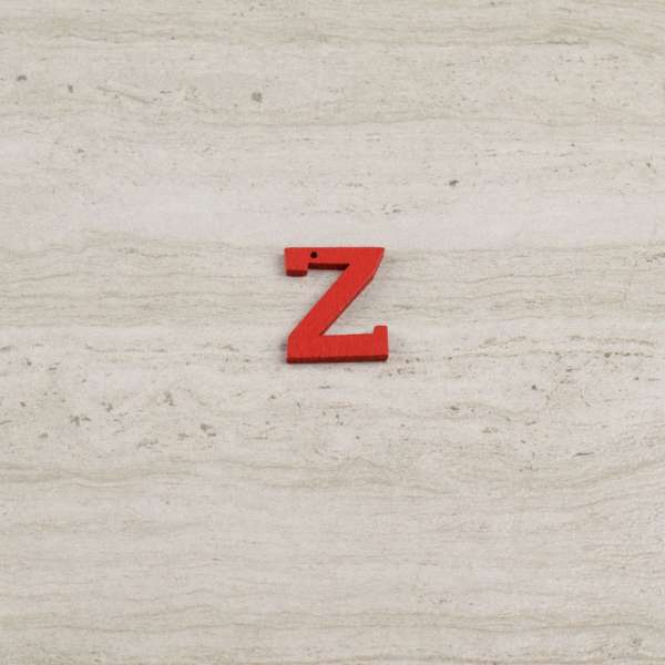 Пришивний декор літера Z червона, 25мм оптом