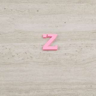 Пришивний декор літера Z рожева, 25мм оптом