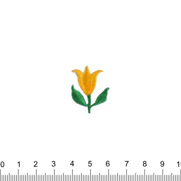 Термоаппликация Тюльпан 25х25мм желтый оптом