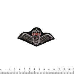 Нашивка Крила з короною 40х80мм чорна