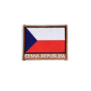 Термоаппликация Герб CESKA REPUBLIKA 40х50мм бело-красно-синий оптом