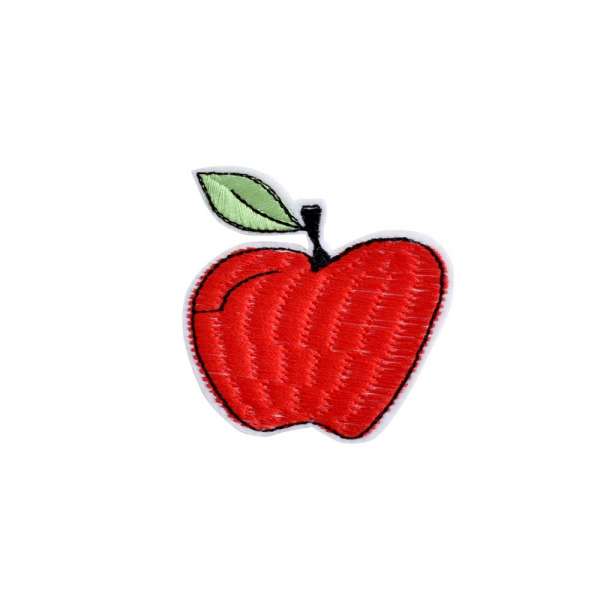 Термоаплікація Яблуко 60х60мм червоне оптом
