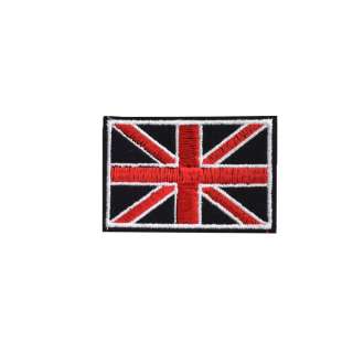 Термоаппликация Флаг Великобритании 70х40мм черный оптом