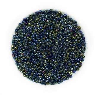 Бисер сине-зеленый ассорти, упаковка 50г оптом