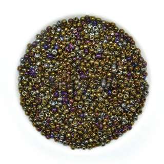 Бисер коричневый, синий ассорти, упаковка 50г оптом
