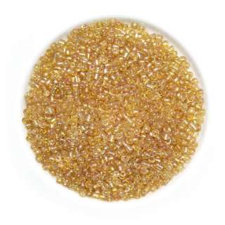Бисер золотисто-бежевый радуга, упаковка 50г оптом