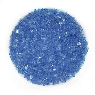 Бисер голубой прозрачный, упаковка 50г оптом