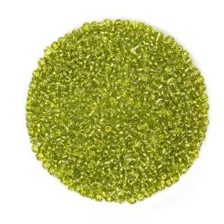 Бисер зеленый с желтым оттенком, упаковка 50г оптом