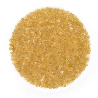 Бисер золотистый темный прозрачный, упаковка 50г оптом