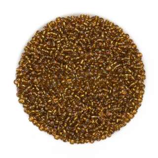 Бисер коричнево-золотистый, упаковка 50г оптом