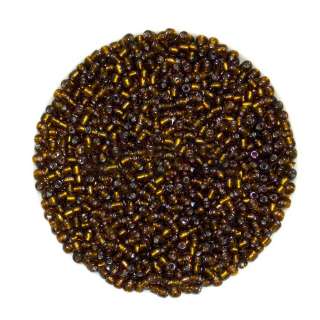 Бисер коричневый темный с золотистым, упаковка 50г оптом