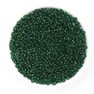 Бисер зеленый темный с черным, упаковка 50г оптом