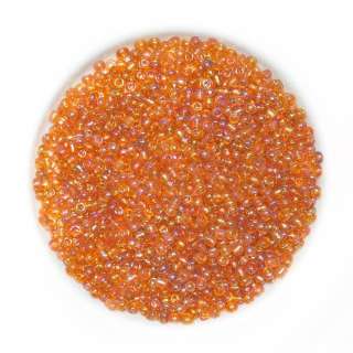 Бисер оранжевый хамелеон, упаковка 50г оптом