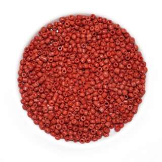 Бисер красно-коричневый, упаковка 50г оптом