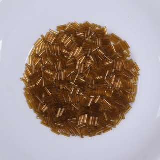 Бисер (стеклярус) коричневый прозрачный, упаковка 50г оптом