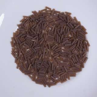 Бисер (стеклярус) коричневый темный, упаковка 50г оптом