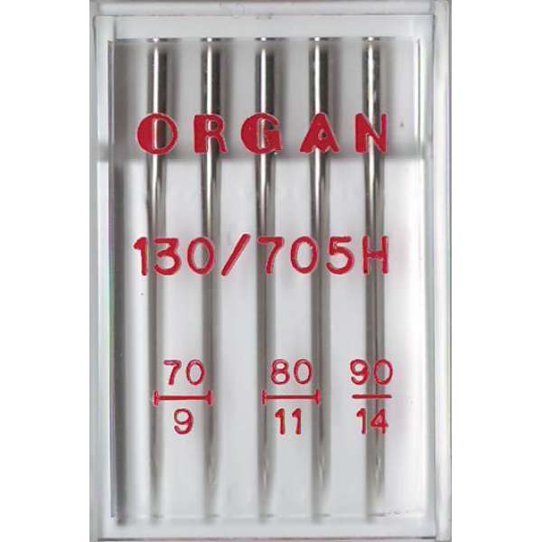 Иглы универсальные MIX ORGAN 70-90 (набор 5 игл) для швейных бытовых машин оптом