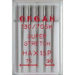 Иглы стрейч ORGAN MIX №75, №90 (набор 5 шт) для бытовых швейных машин