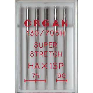 Иглы стрейч ORGAN MIX №75, №90 (набор 5 шт) для бытовых швейных машин оптом