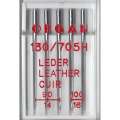 Иглы для кожи ORGAN LEATHER MIX №90/14, №100/16 (набор 5 шт) для бытовых швейных машин оптом