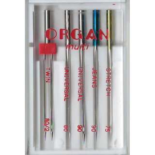 Иглы комби ORGAN MIX (набор 5 шт) для бытовых швейных машин оптом