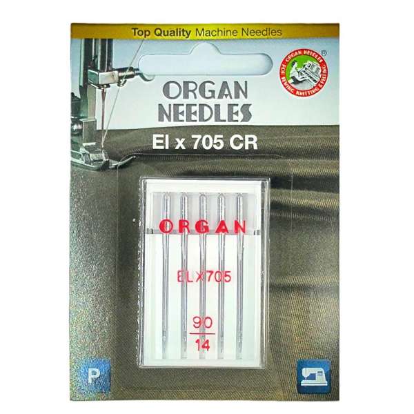 Иглы для оверлока ELX705 ORGAN №90/14 (набор 5 шт) оптом