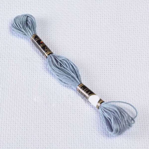 Мулине Bestex 3752 8м, Античный синий, очень светлый оптом