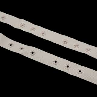 Кнопки пластиковые на тесьме 17 мм беж оптом