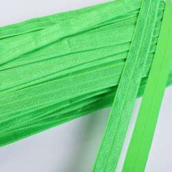 Коса бейка стрейч 15 мм зелена