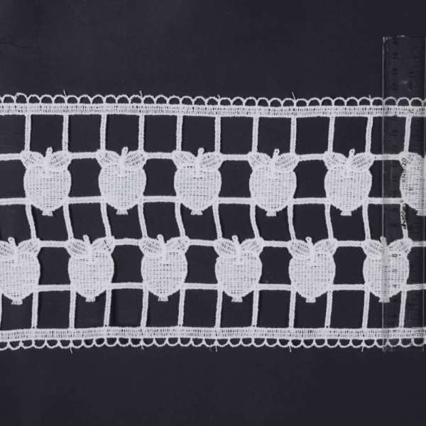 Кружево хлопок италия белое оптом