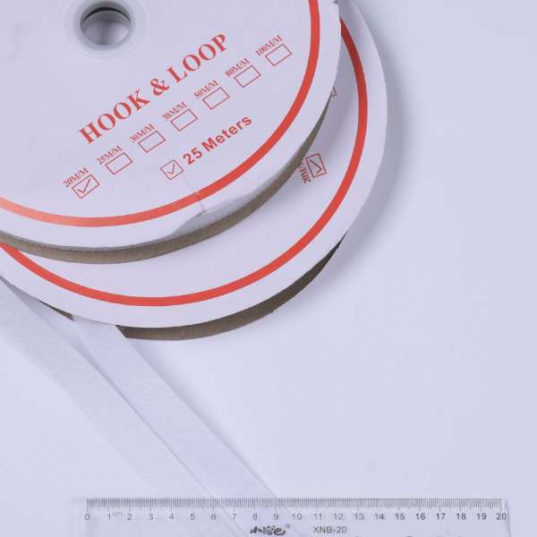 Липучка 20мм белая оптом