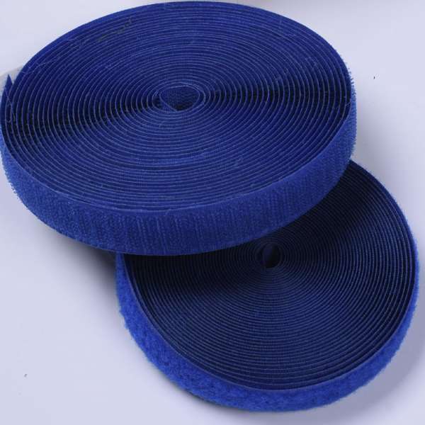 Лента липучка 20мм синяя оптом