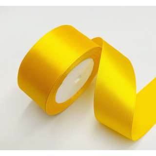 Лента атласная 40мм желтая оптом