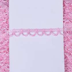 Тесьма петельки 15мм розовая светлая