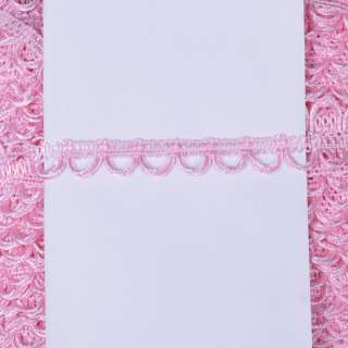 Тесьма петельки 15мм розовая светлая оптом