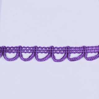 Тесьма петельки 15мм фиолетовая оптом
