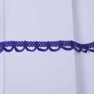 Тесьма петельки 15мм фиолетовая темная оптом