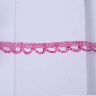 Тесьма петельки 15мм малиновая оптом