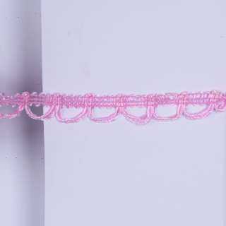 Тесьма петельки 15мм розовая оптом