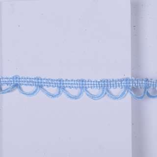 Тесьма петельки 15мм голубая оптом