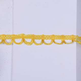 Тесьма петельки 15мм желтая яркая оптом