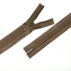 Блискавка потайна М-24 Тип-3 нероз'ємна нейлон коричнева