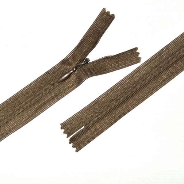 Блискавка потайна М-24 Тип-3 нероз'ємна нейлон коричнева оптом