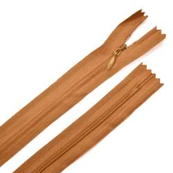 Блискавка потайна М-24 Тип-3 нероз'ємна нейлон рудо-коричнева